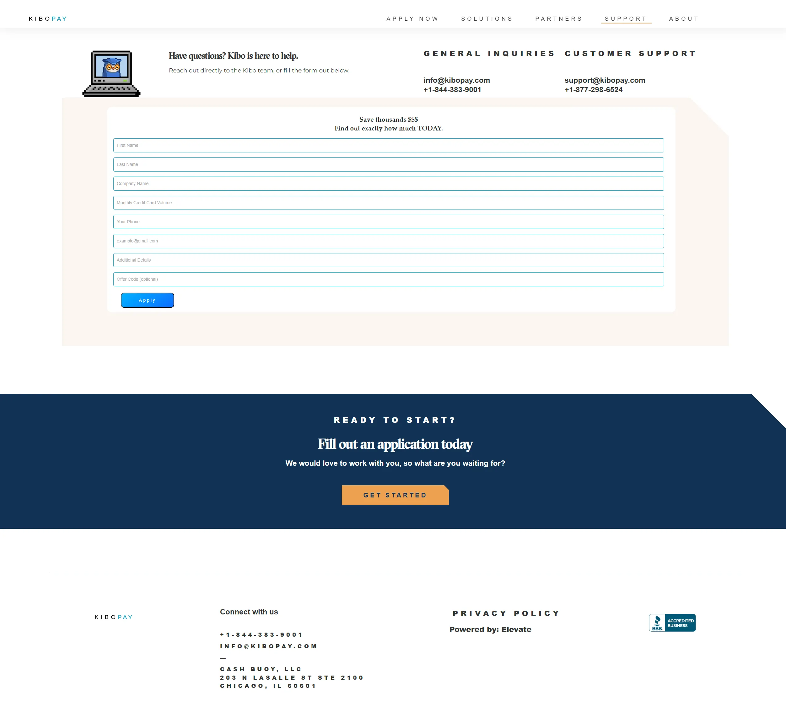 kibo pay customer support